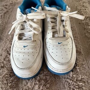 Nike Kids White and Blue Sneakers